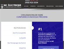 Tablet Screenshot of mcelectrique.com